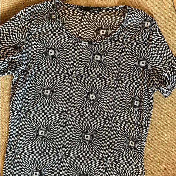 ❌SOLD❌ Mesh see through checkered top - Picture 3 of 4